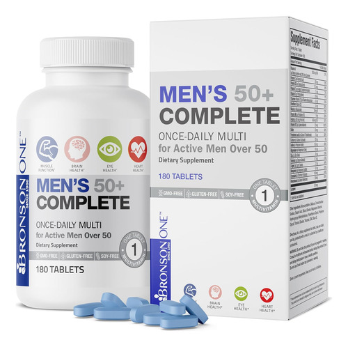 Bronson One Multivitaminico Multimineral Hombre 50+ 180tab