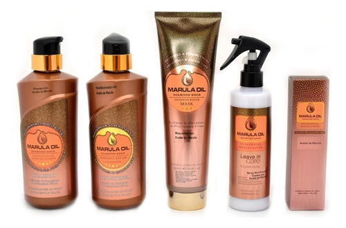 Combo Marula Oil Shampoo+enjuague+mascarilla+spray+aceite