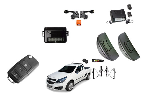 Kit Vidro Elétrico Montana 2020 Alarme Com Canivete E Travas