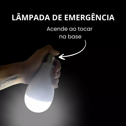 Kit Lampada Bulbo Led 4 Em 1 Luz De Emergencia 20w Portatil
