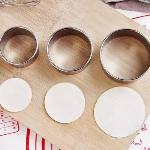 Set 3 Moldes Redondos Causa Mousse Plástico Cocina