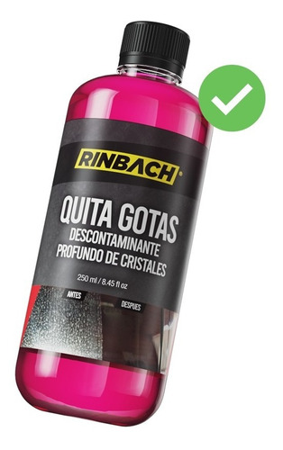 Quita Gotas Descontaminante Vidrios Rinbach® 250ml Envío