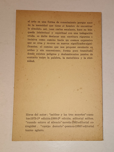 Un Rumor Invisible- Juan Carlos Escalante (Usado)