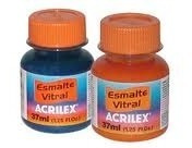 6 X Tinta Aerografo Esmalte Vitral Acrilex 37ml *escolha*