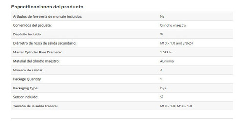 Cilindro Maestro Frenos Oem: 1f6043990a