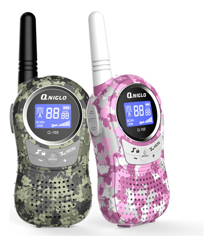 Qniglo Walkie Talkies - Paquete De 2 Walkie Talkies De Largo