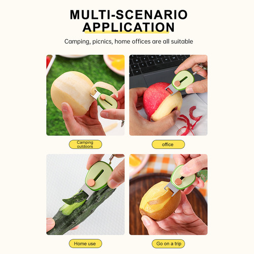 Pelador De Frutas Portátil, Mini Pelador De Acero Inoxidable