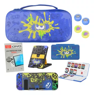 Kit Premium Case Bag Nintendo Switch Oled Rigida Splatoon