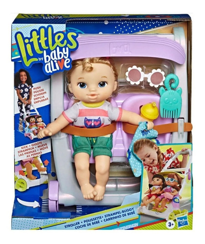 Littles By Baby Alive Con Coche De Bebe - Rubia - Hasbro