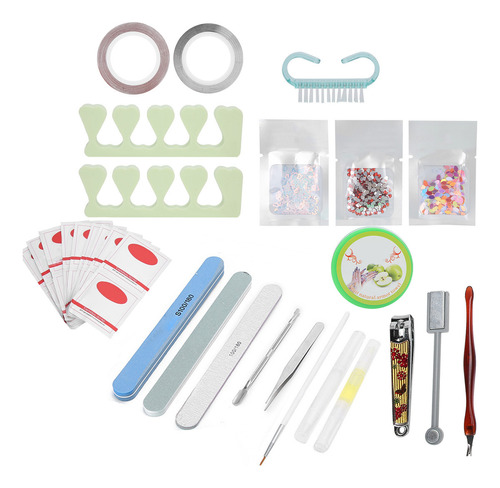 Juego De Herramientas Para Decoración De Uñas Con Forma De T
