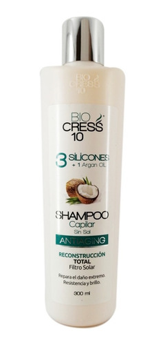 Biocress10 Shampoo 3 Silicones X300ml - mL a $196
