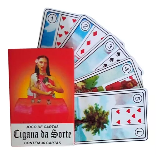 Baralho Tarô Cigana da Sorte Marselha Lenormand 36 cartas