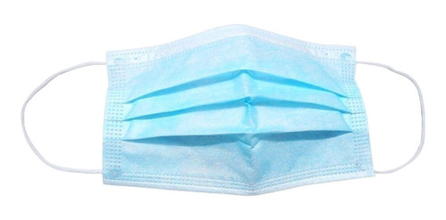 Tapaboca Con Elástico Celeste O Blanco ¡ Caja X 50 Unidades!