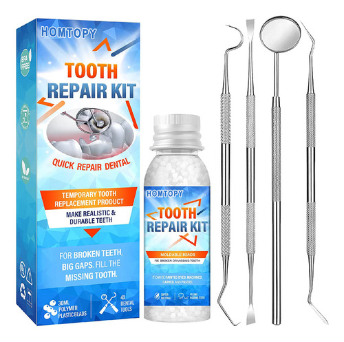 Set De Gel Dental Moldeable En Forma De H, Relleno Temporal