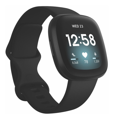 Smartwatch Fitbit Versa 3 1.58'' Amoled Wifi Gps 260mah Color de la caja Blanco Color de la correa Azul marino Color del bisel Dorado