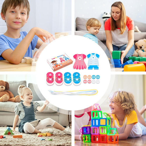 Juguetes Educativos Para Enhebrar Ropa, Rompecabezas, L