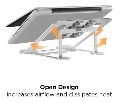 Soporte Portátil Laptop Mac Tablet Base Plegable 6 Niveles