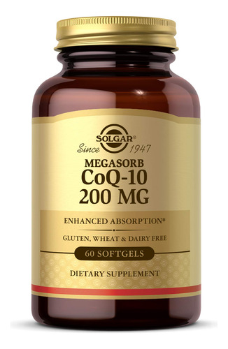 Suplemento Solgar Megasorb Coq-10 200 Mg 60 Cápsulas Gelatin