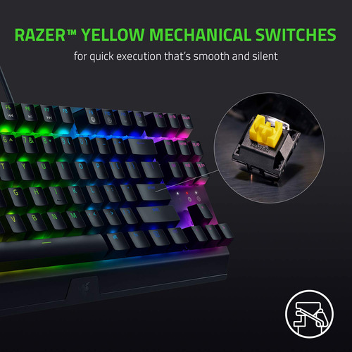 Teclado Gaming Razer Blackwidow V3 Tkl Yellow Mechanical