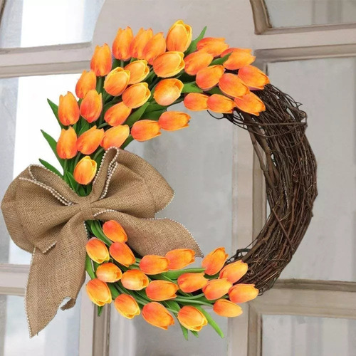 .. Flores De Tulipán Falsas Para El Hogar Y La Oficina, 20 U