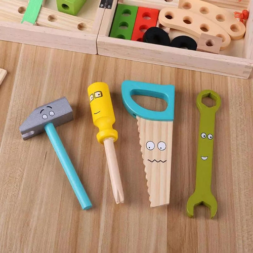 Caja De Reparación De Madera Kit De Herramientas De