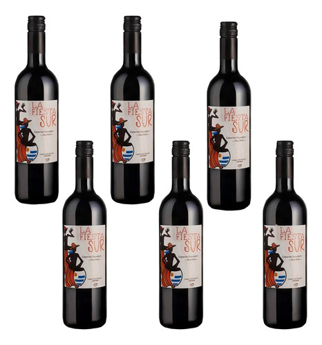 Combo X6 Vino Pizzorno La Fiesta Del Sur Cabernet Sauvignon