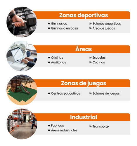 Piso De Caucho Reciclado Antiderrapante 6m2 Uso Rudo (24 Pz) Gris