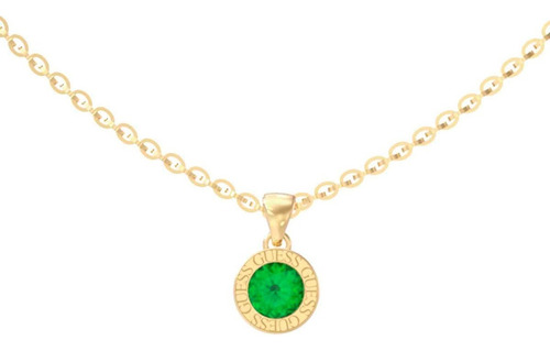 Collar Para Mujer Guess Talismania Color Dorado Jubn01433 Color Dorado/Verde