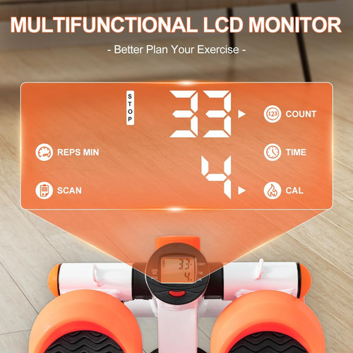 Mini Stepper With Resistance Band, Stair Stepper With...