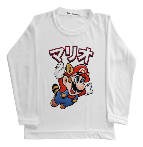 Remera Niños Personaje Super Mario M/larga Talles 4 Al 16