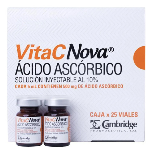 Vitamina C 5ml / 500mg - Pack X 10 Viales - Endovenosa 
