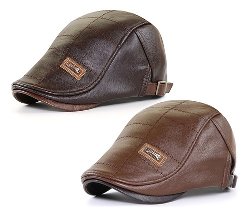 Gorro De Pesca Con Boina Ajustable De Piel Sintética Elegant