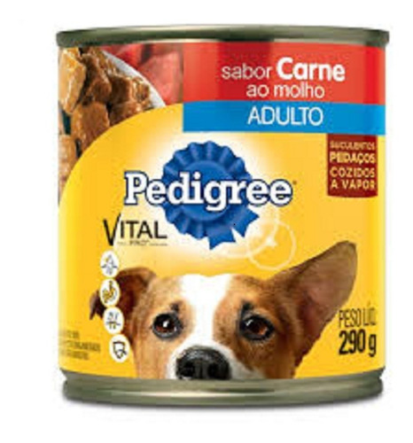 Pedigree Lata Patê Carne P/ Adulto 280g