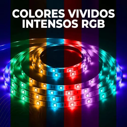 Tira De Luces Led Rgb 5050 Decoración Que Cambia De Color 2m Luz Colores Ele-Gate
