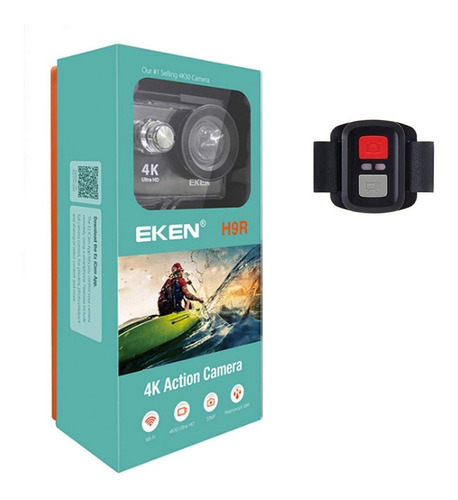 Camara De Accion Wifi 4k 20mp + Control Eken H9r - Negra