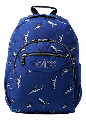 Totto Mochila Escolar Repelente A Líquidos Ergonómica Con Porta Laptop 14 20 Lt. Mochila Para Niño Ecole Acuarela. Azul Estampado