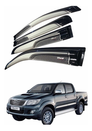 Kit Bota Aguas Toyota Hilux 2006-2015 Plásticas Logotipo