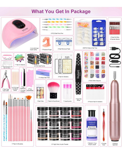 Kit De Decoración De Uñas Acrílicas, Juego De Manicura Para