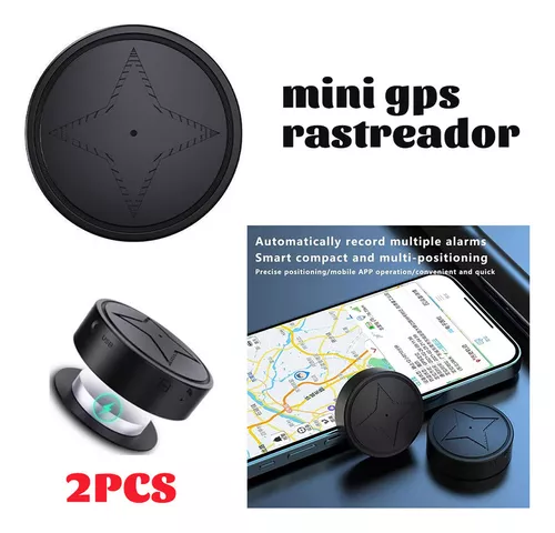 Mini rastreador GPS para vehículos con cobertura global, color negro