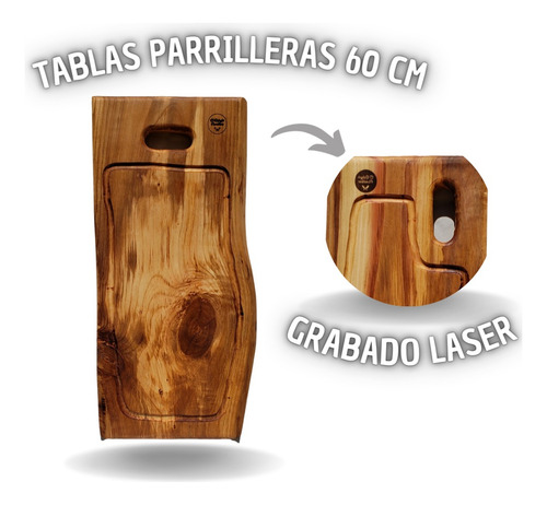 Imagen 3 de 8 de Tabla De Cortar Picar Carne 60 Cm Cocina Asados Parrilla
