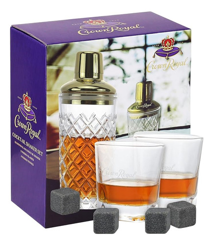 Lord S Juego Coctelera En Forma Diamante Con 2 Vasos Y 4 Pie