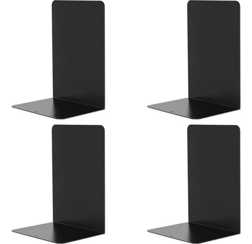 Vonderso Sujetalibros De Metal Negro, 2 Pares De Soportes De