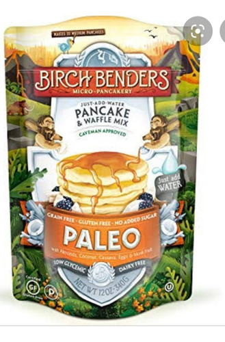 Paleo Pancake & Waffle Mix 340 Grs Birch Benders