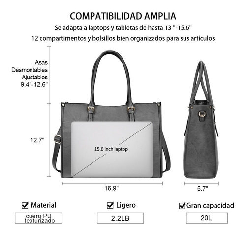 Imagen 3 de 7 de Bolso De Laptop Para Mujer