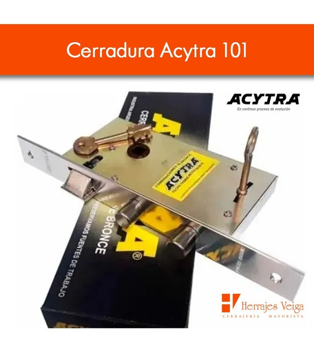 Imagen 3 de 9 de Cerradura Acytra 101 Seguridad Puerta Hogar Tipo Kallay 4000