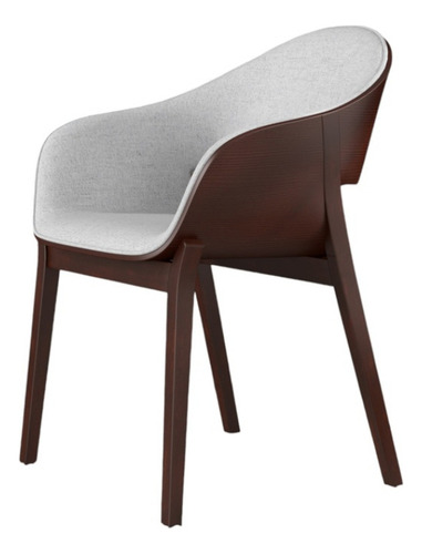 Silla Madera Haya Negra Asiento Gris - Building Art