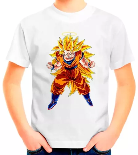 Camiseta Babylook Colorida Goku Super Saiyajin Deus