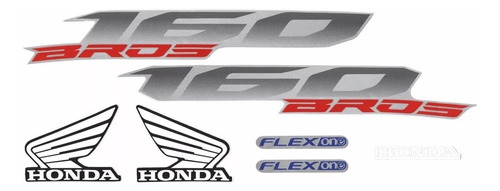 Jogo Kit Adesivos Honda Nxr Bros 160 2015 Preta - Lb10516