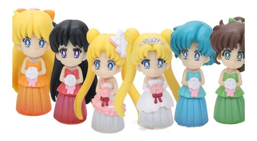 Figura Sailor Moon Set X6 Usagi Tsukino