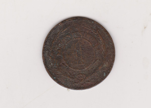 Moneda Uruguay 1 Centesimo Año 1869 Regular Sucia